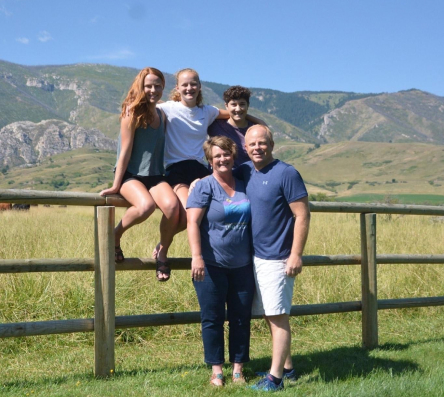 The Frisbie family during a recent vacation near Big Horn Mountains.